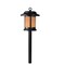 Gerson 19" Black and White LED Round Lantern Style Solar Powered Lighted Pathway Marker